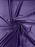 60" Heavy Shiny Satin Fabric - Dark Lavender - Stretch Shiny Satin Fabric Sold By Yard
