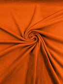 58" Soft Solid Polar Fleece Fabric - Dark Orange - Anti-Pill Soft Polar Fleece Fabric Sold by Yard