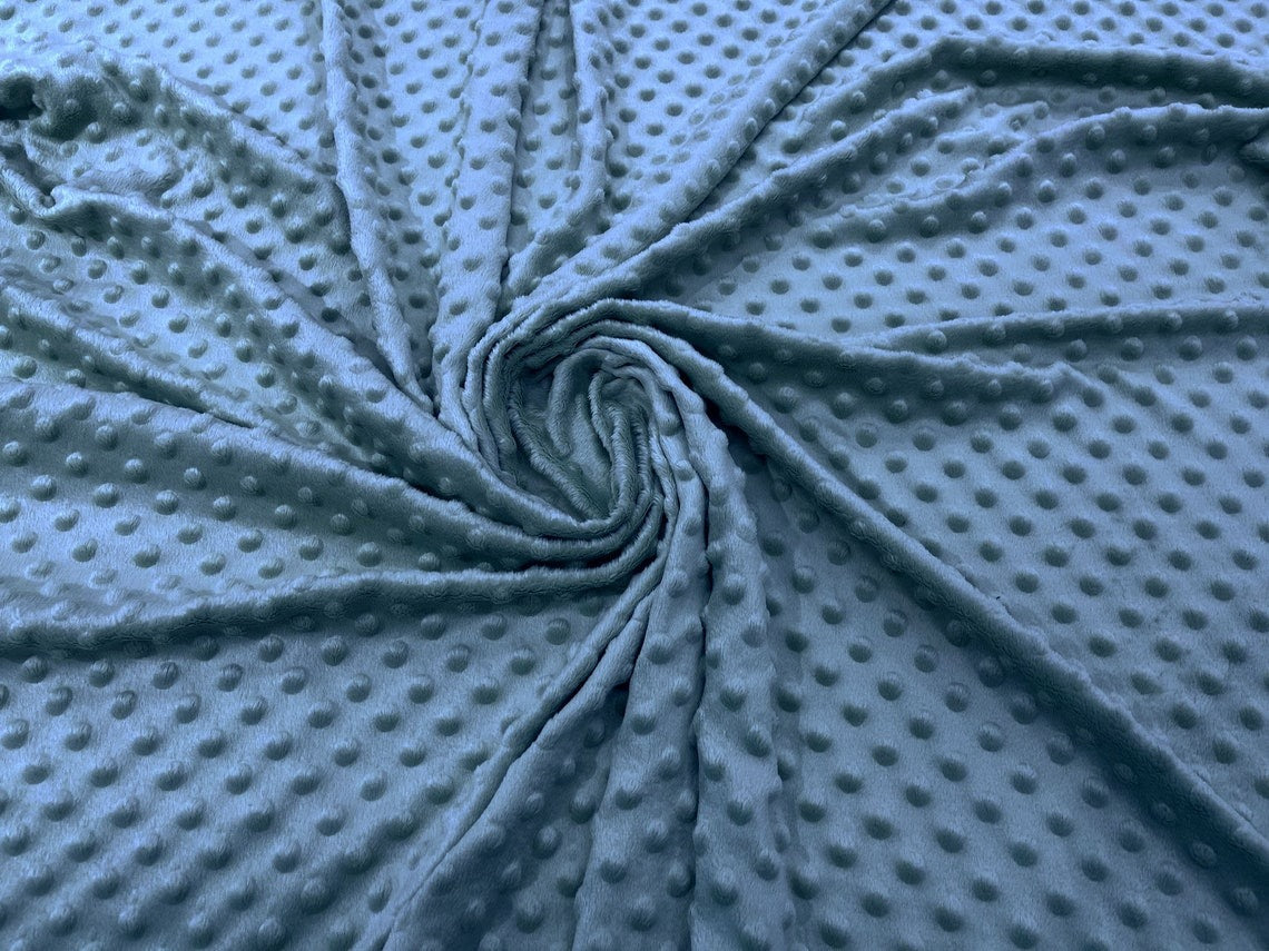 60" Minky Fur 3.mm Pile Fabric - Soft Blanket Minky Dot Fabric by the Yard (Pick Color)