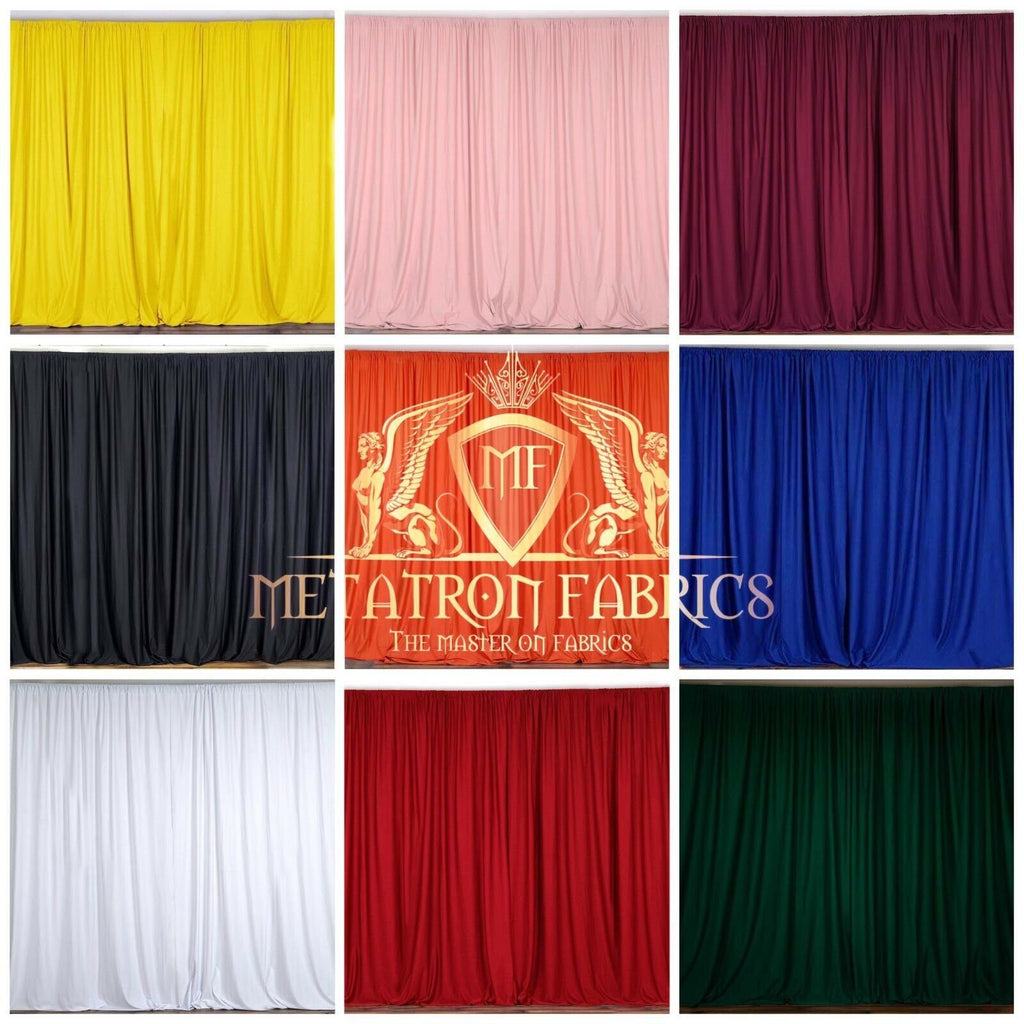 10 Ft. Wide X 9 Ft. Tall Curtain Polyester Backdrop High Quality Drape Rod Pocket [Pick A Color]