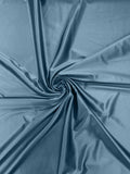 60" Heavy Shiny Satin Fabric - Dusty Light Blue - Stretch Shiny Satin Fabric Sold By Yard