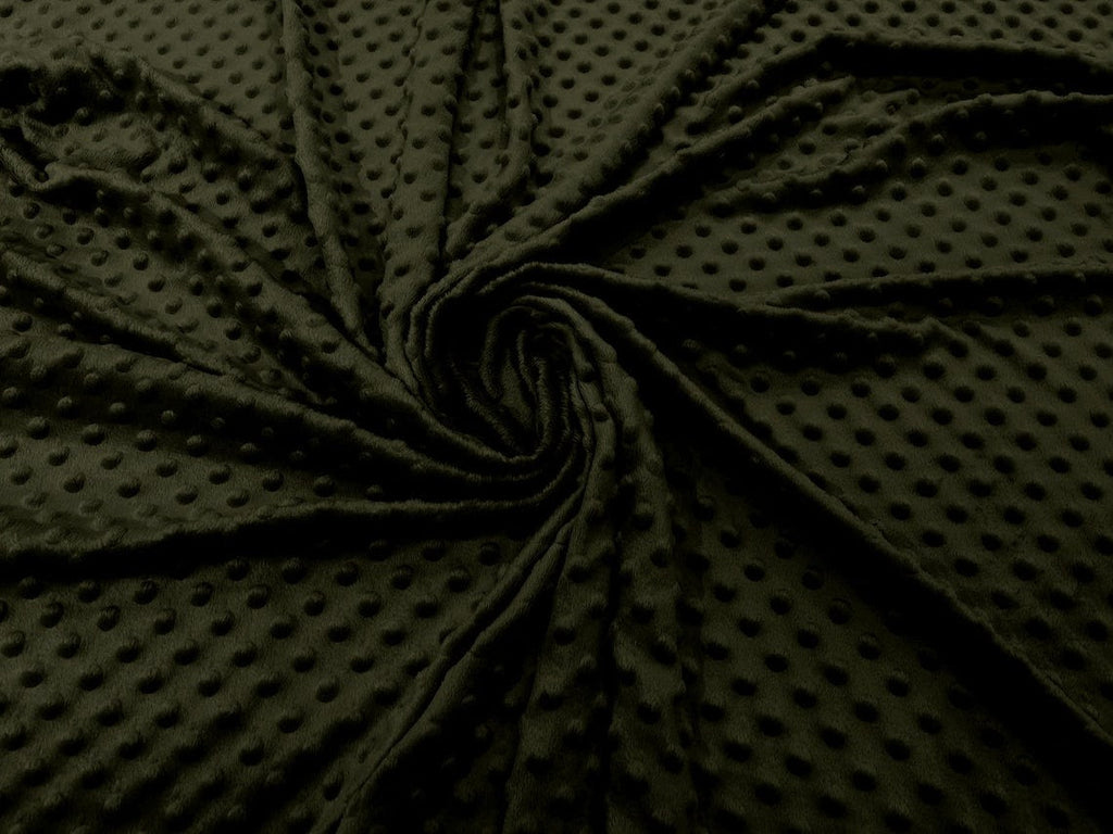 60" Minky Fur 3.mm Pile Fabric - Soft Blanket Minky Dot Fabric by the Yard (Pick Color)