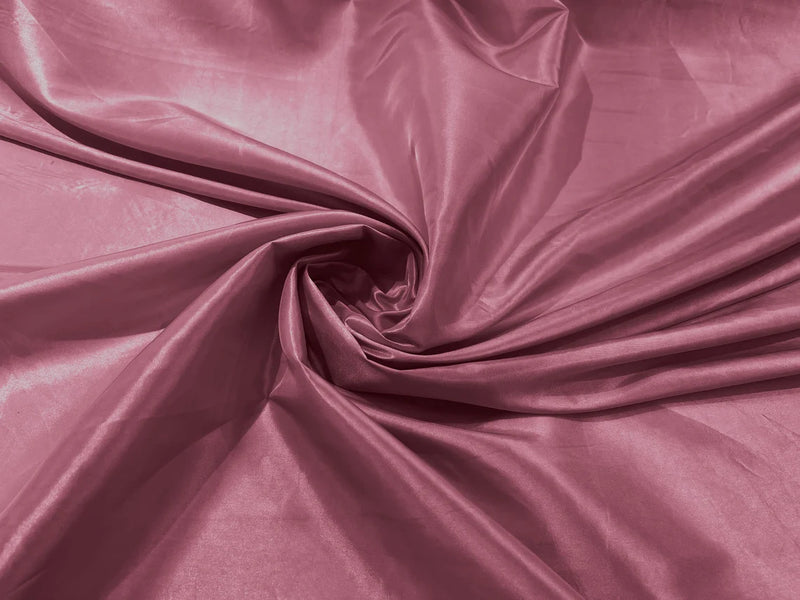 58" Solid Taffeta Fabric - Dusty Pink - Solid Taffeta Fabric for Fashion / Crafts Sold by Yard