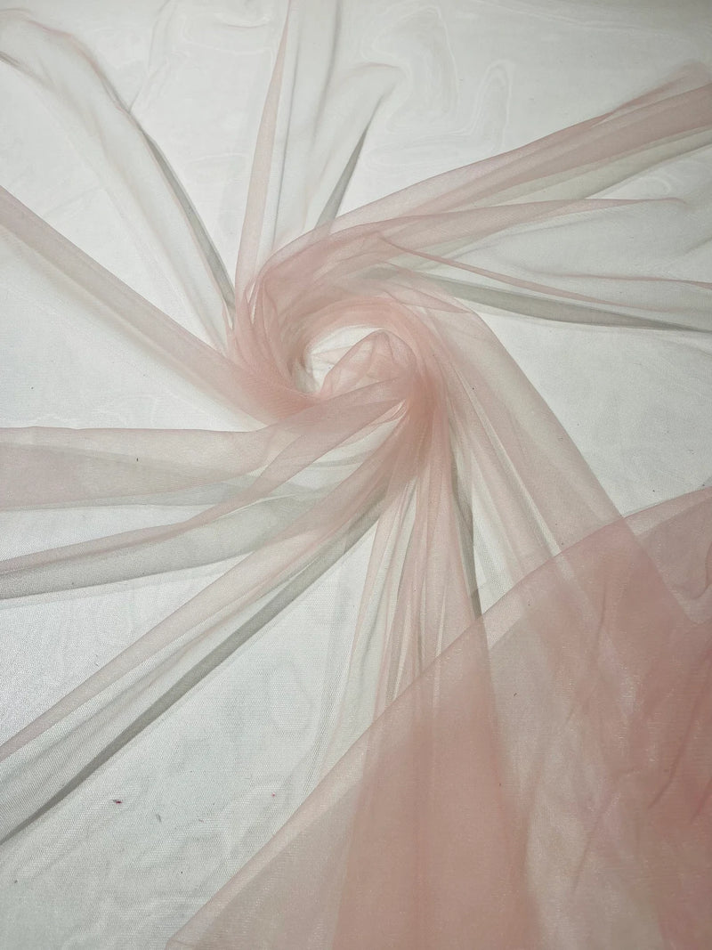 Illusion Mesh Sheer Fabric - Dusty Pink - 60 Wide Illusion Mesh Fabri