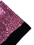 Mirror Sequins Velvet Fabric - Dusty Pink - Large Shiny Mirror Cut Sequins By Yard
