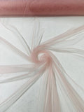 Illusion Mesh Sheer Fabric - Dusty Pink - 60" Wide Illusion Mesh Fabric Sold By The Yard