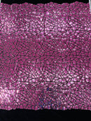 Mirror Sequins Velvet Fabric - Dusty Pink - Large Shiny Mirror Cut Sequins By Yard
