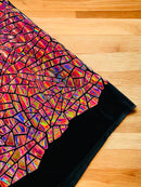 Mirror Sequins Velvet Fabric - Iridescent Dusty Pink - Large Shiny Mirror Cut Sequins By Yard