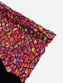 Mirror Sequins Velvet Fabric - Iridescent Dusty Pink - Large Shiny Mirror Cut Sequins By Yard