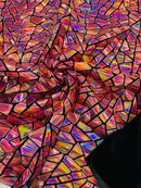 Mirror Sequins Velvet Fabric - Iridescent Dusty Pink - Large Shiny Mirror Cut Sequins By Yard