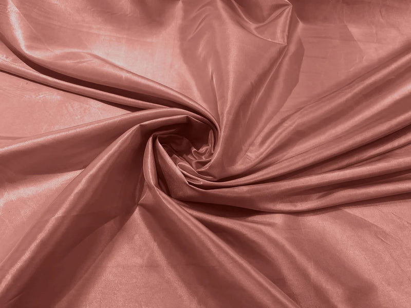 58" Solid Taffeta Fabric - Dusty Rose - Solid Taffeta Fabric for Fashion / Crafts Sold by Yard