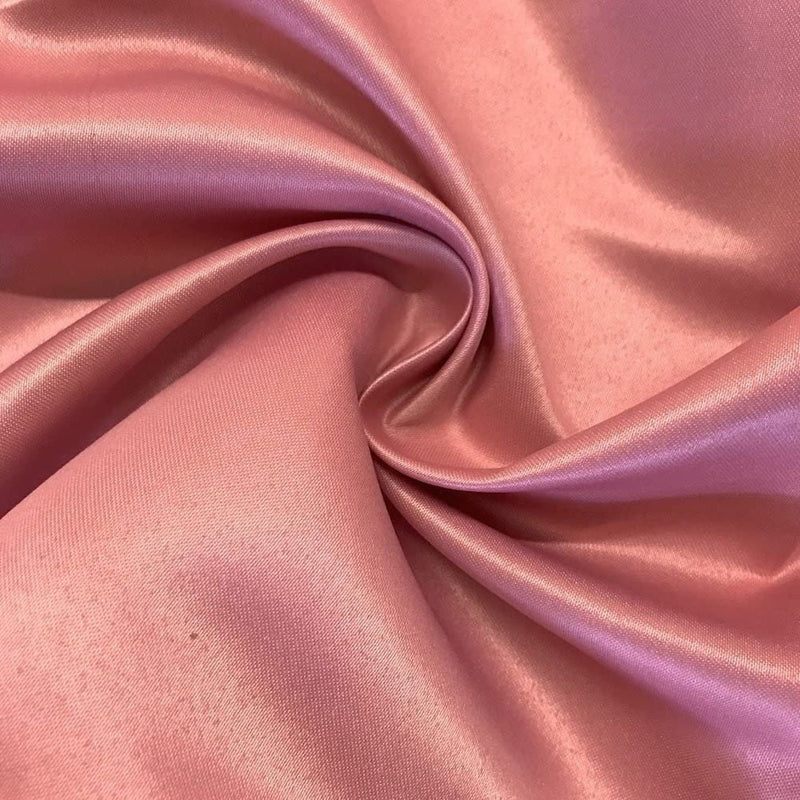 58/59" Satin Fabric Matte L'Amour - Dusty Rose - (Peau de Soie) Duchess Dress Satin Fabric By The Yard