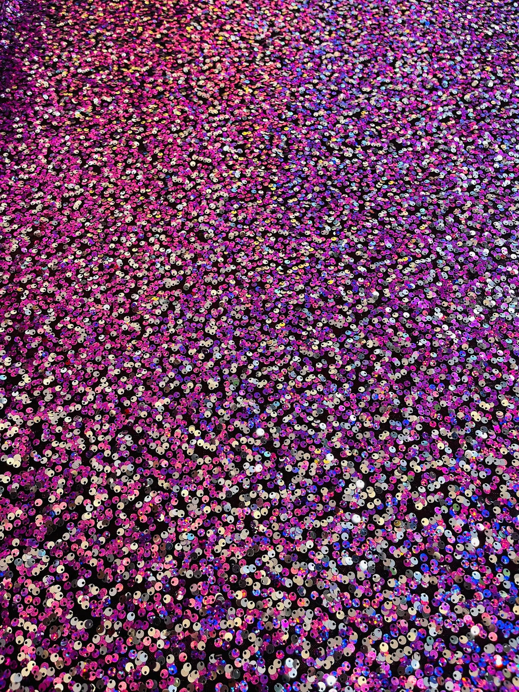 Multi-Color Sequins Mesh - Dusty Rose / Silver - Shiny Sequins Design on Spandex Mesh Fabric By Yard