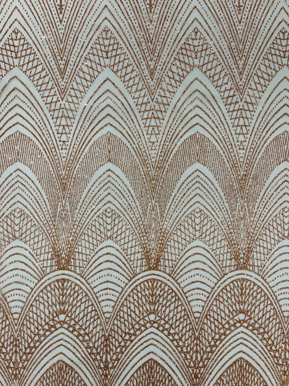 Geometric Glitter Fabric - Dusty Rose - Shimmer Glitter Geometric Design Fabric By Yard