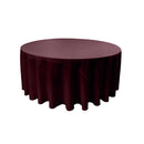 72" Round Drape Solid Tablecloth - Round Full Table Cover 3 Part Stitched Available in 84 Colors