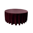 120" Round Drape Solid Tablecloth - Round Full Table Cover 3 Part Stitched Available in 84 Colors