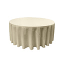 120" Round Drape Solid Tablecloth - Round Full Table Cover 3 Part Stitched Available in 84 Colors