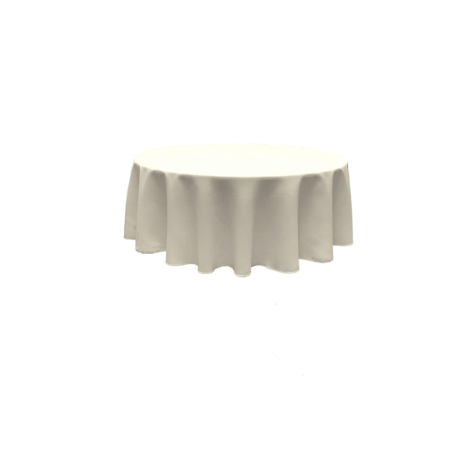 120" Round Tablecloth - Solid Polyester Round Full Table Cover Available in Different Colors