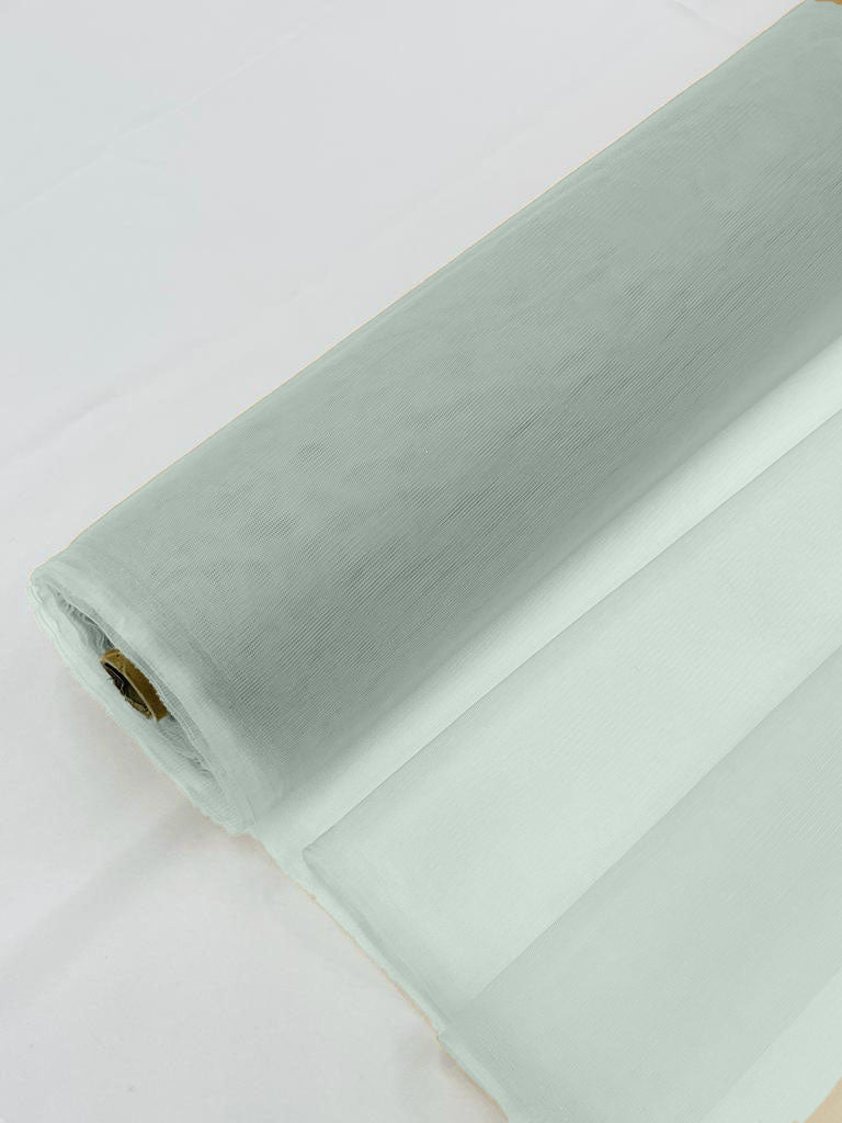 Illusion Mesh Sheer Fabric - Dusty Mint - 60" Wide Illusion Mesh Fabric Sold By The Yard