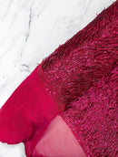 Jac Fashion Design Stretch Sequins - 4 Way Stretch Lace Mesh Sequins Fabric by Yard