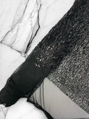 Jac Fashion Design Stretch Sequins - 4 Way Stretch Lace Mesh Sequins Fabric by Yard