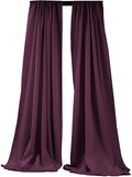 5 Feet x 10 Feet - Egg Plant - Polyester Backdrop Drape Curtains, Polyester Poplin Backdrop 1 Pair