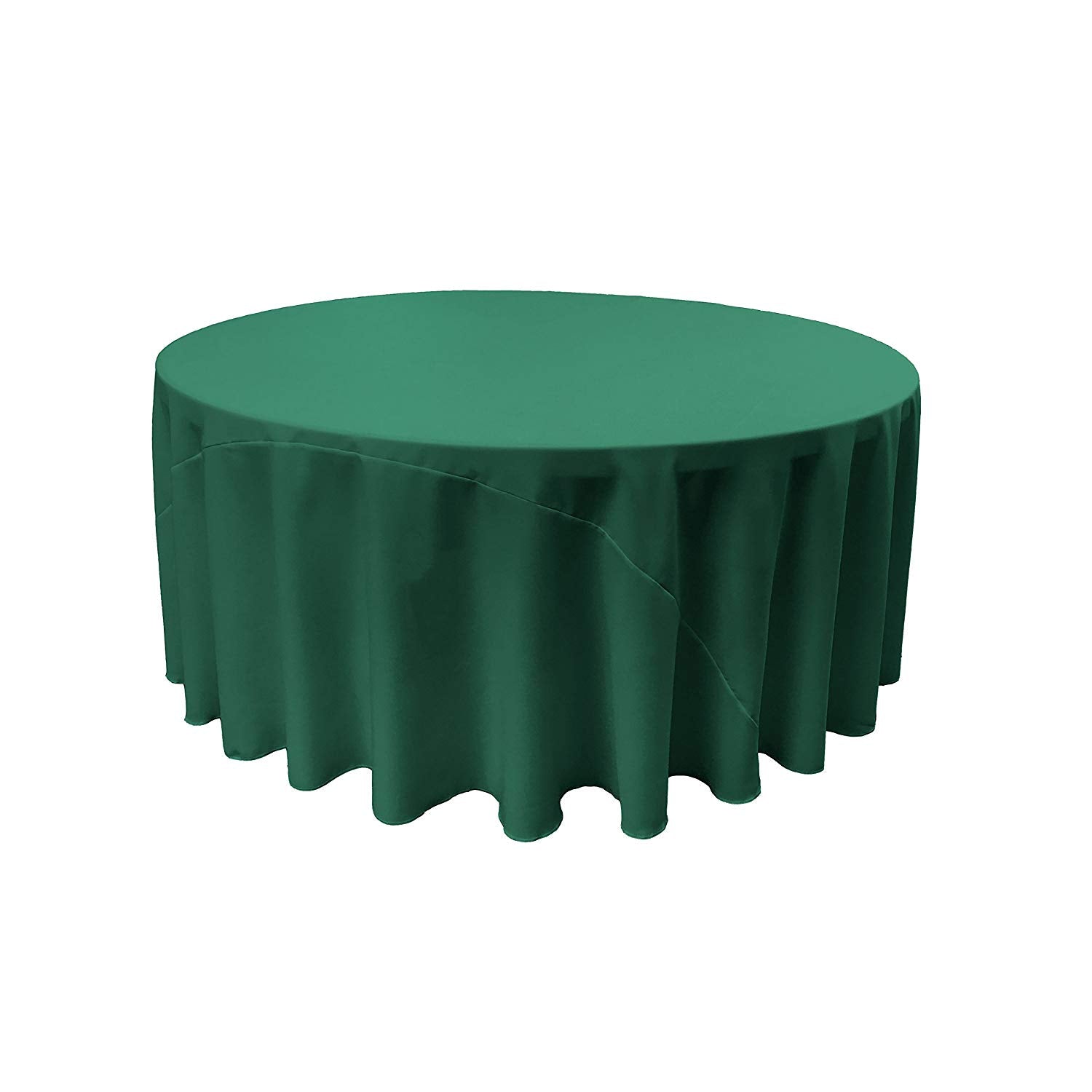 72" Round Drape Solid Tablecloth - Round Full Table Cover 3 Part Stitched Available in 84 Colors