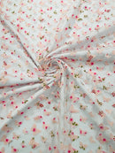 3D Butterfly Design Lace - Floral Print Pink - Embroidered Lace with 3D Butterfly Design By Yard