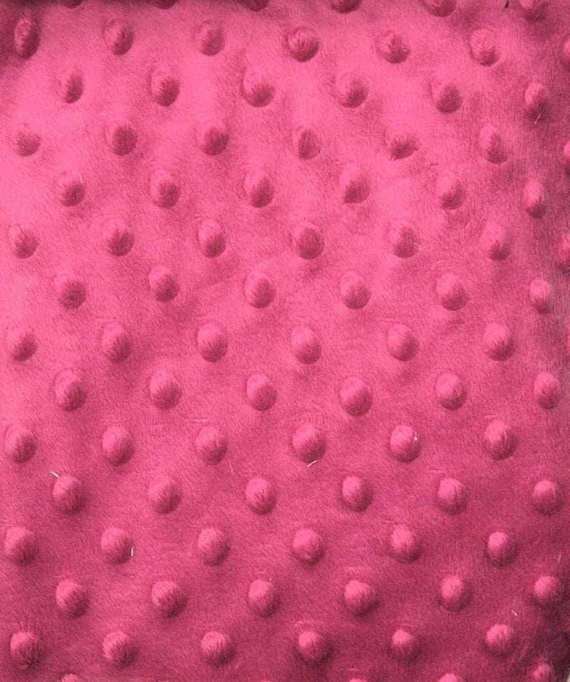 Minky Dimple Dot Fabric - Fuchsia - Soft Cuddle Minky Dot Fabric 58/59" by the Yard