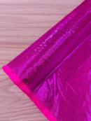Foil Metallic Spandex Fabric - Fuchsia - Shiny Metallic Foil Spandex Fabric by Yard