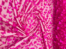 3D Butterfly Design Lace - Fuchsia - Embroidered Lace with 3D Butterfly Design By Yard