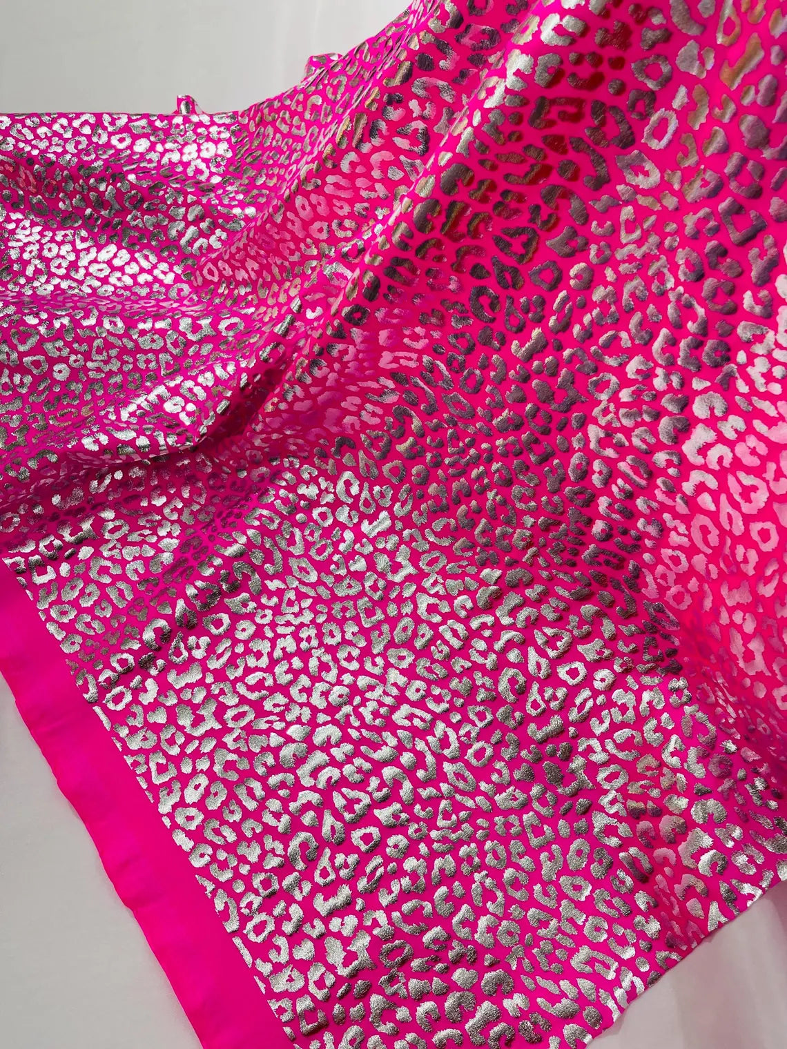 Cheetah Design Spandex Fabric - Fuchsia - 58/60" Animal Print 4 Way Stretch Fabric By Yard