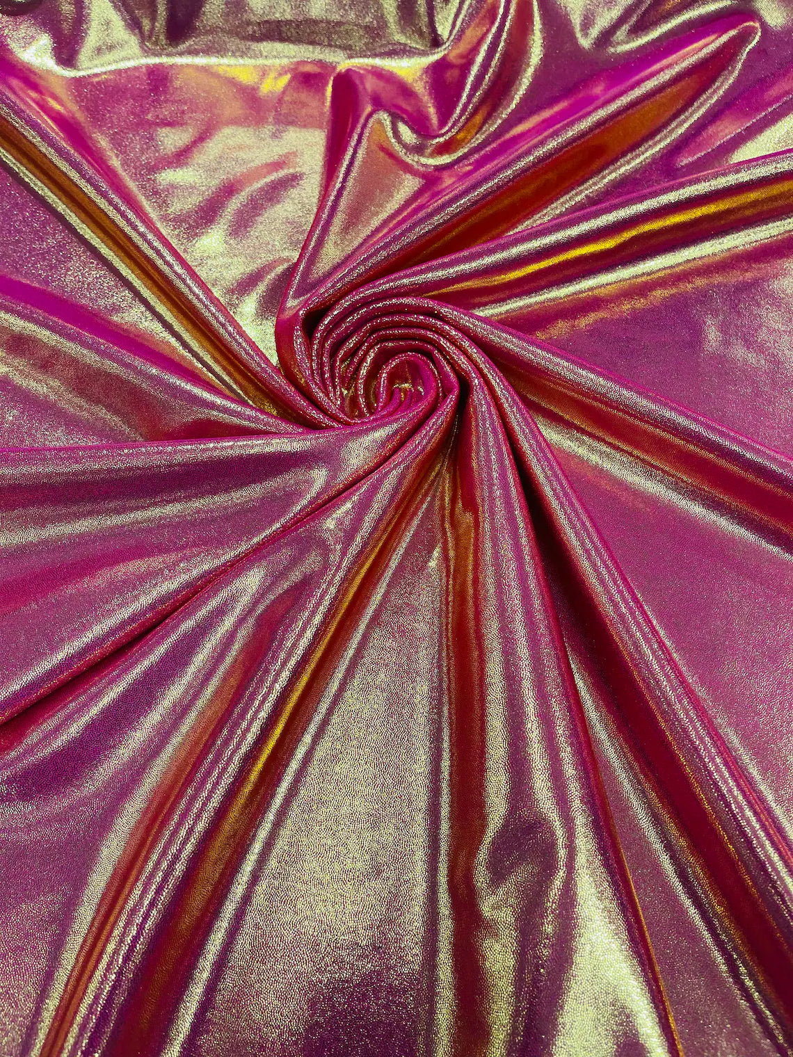 Mystique Foil Fabric - Fuchsia - 58/60" 4 Way Stretch Iridescent Foggy Foil Fabric Nylon/Spandex By Yard