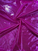 Foil Metallic Spandex Fabric - Fuchsia - Shiny Metallic Foil Spandex Fabric by Yard