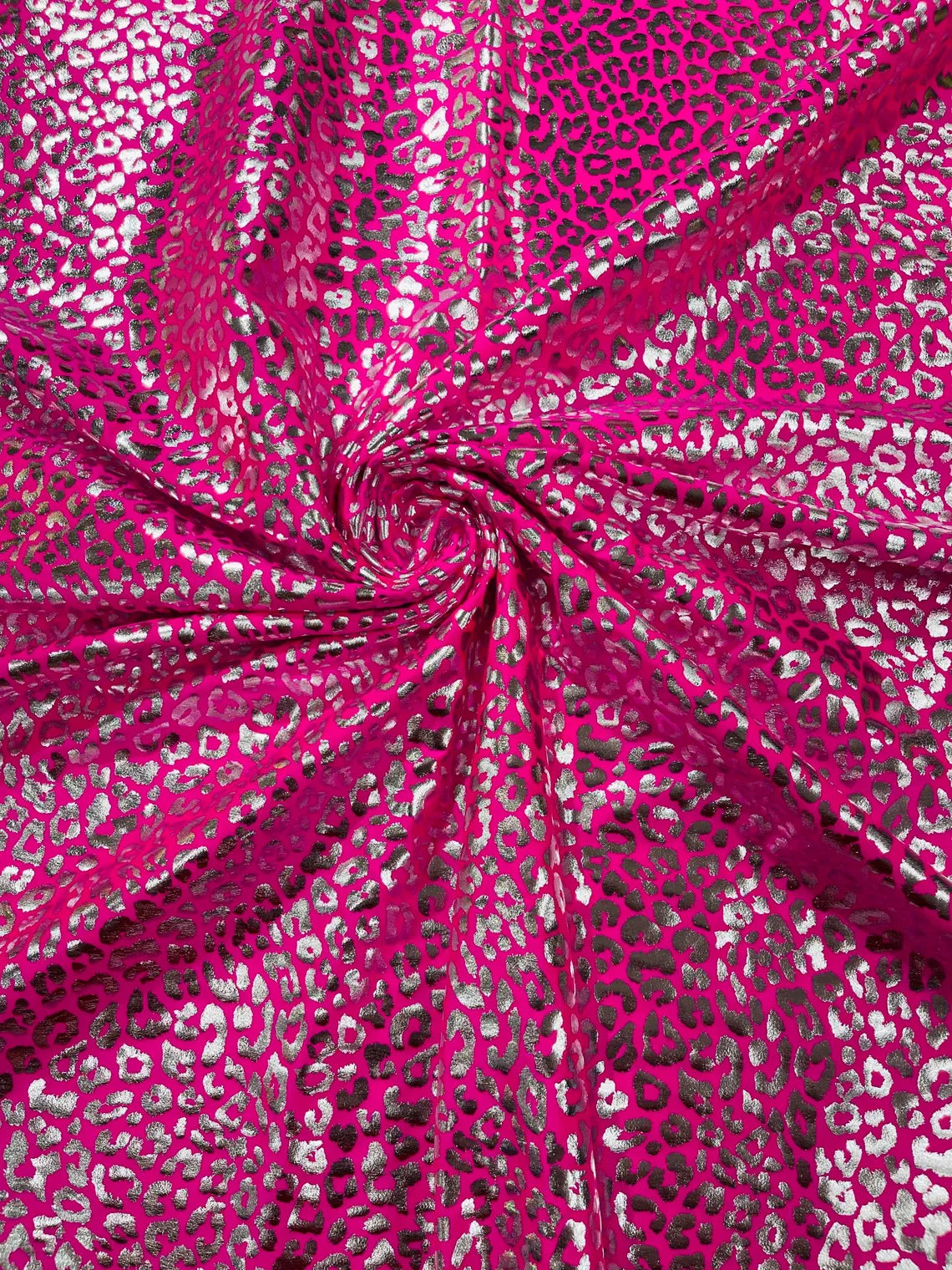 Cheetah Design Spandex Fabric - Fuchsia - 58/60" Animal Print 4 Way Stretch Fabric By Yard