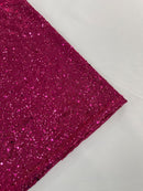 Shimmer Glitter Bead Fabric - Fuchsia - Sparkle Stretch Sequins Bead Shiny Glitter Fabric By Yard