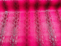 Vinyl Fabric - FUCHSIA Faux Viper Snake Skin Leather Upholstery - 3D Scales - By The Yard