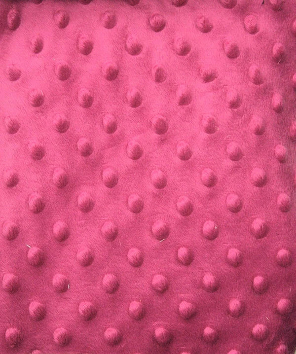 Minky Dimple Dot Fabric - Fuchsia - Soft Cuddle Minky Dot Fabric 58/59" by the Yard