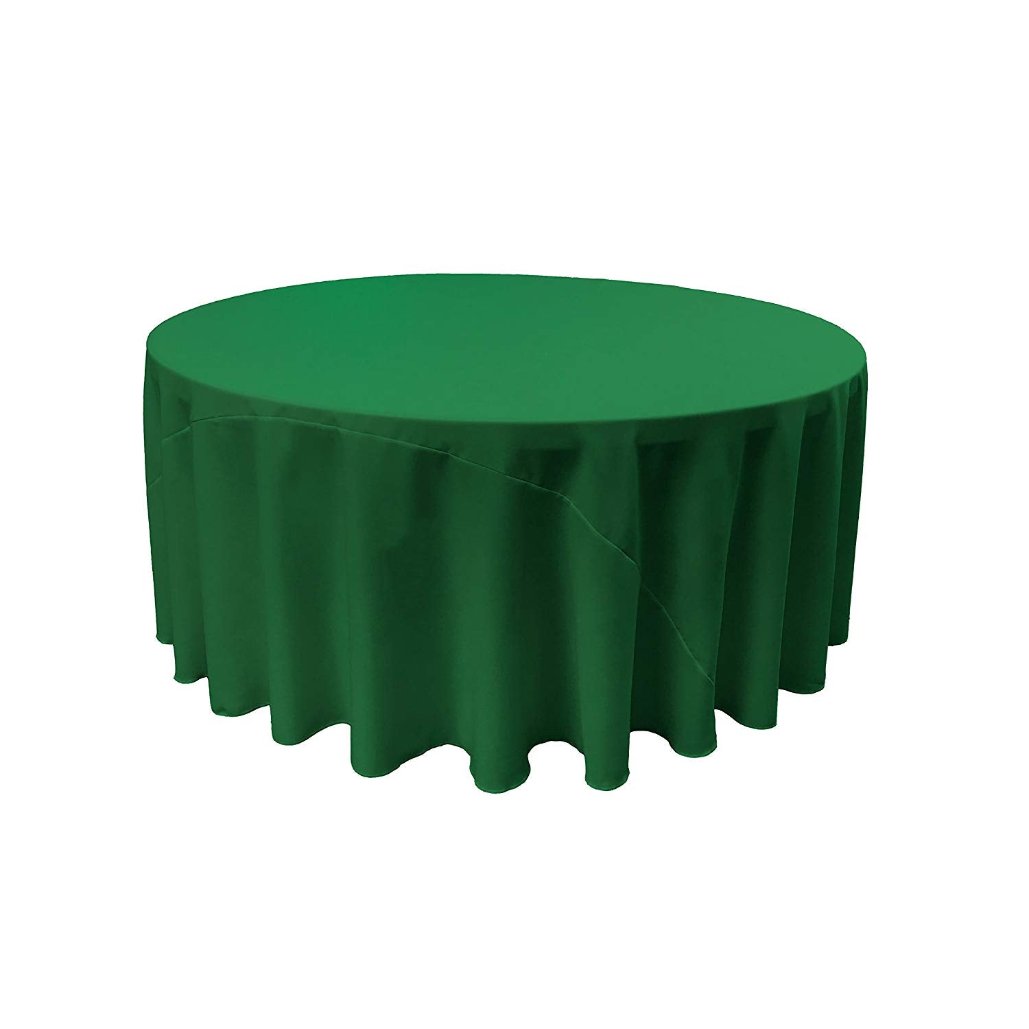 96" Round Drape Solid Tablecloth - Round Full Table Cover 3 Part Stitched Available in 84 Colors