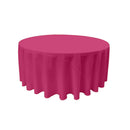120" Round Drape Solid Tablecloth - Round Full Table Cover 3 Part Stitched Available in 84 Colors