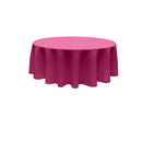 72" Round Tablecloth - Solid Polyester Round Full Table Cover Available in Different Colors