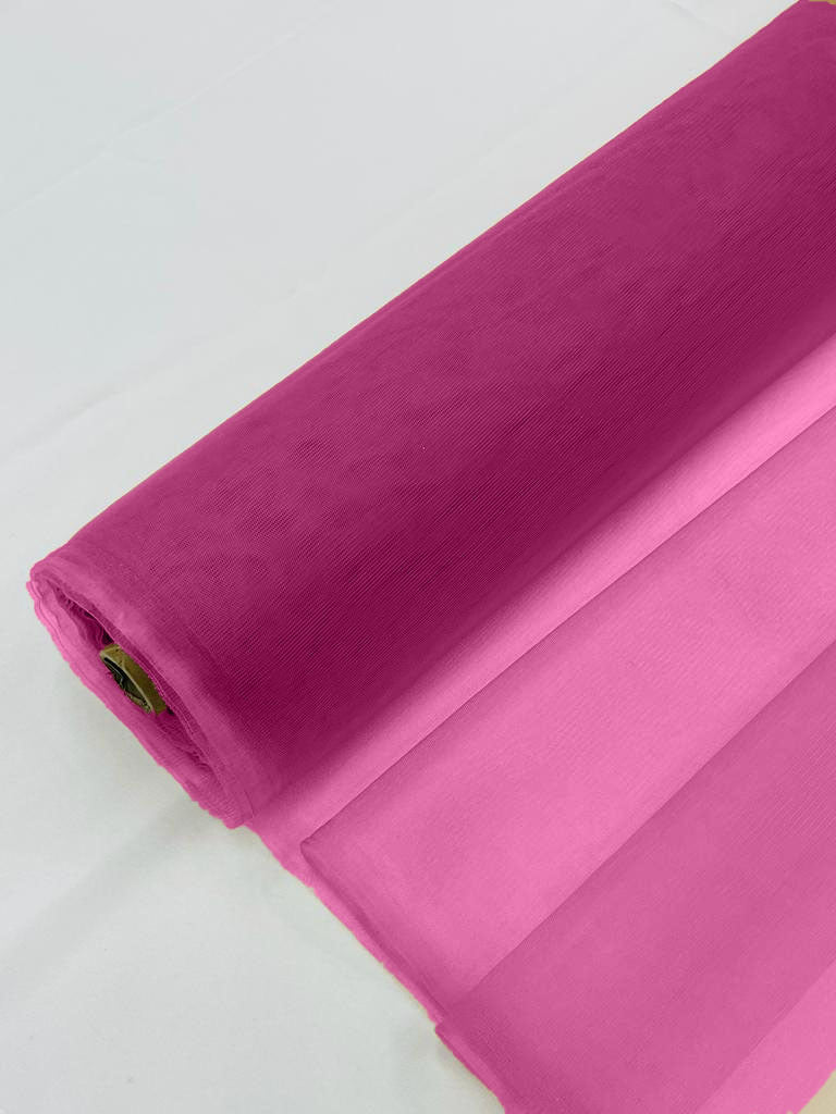 Illusion Mesh Sheer Fabric - Fuchsia - 60" Wide Illusion Mesh Fabric Sold By The Yard