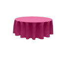 108" Round Tablecloth - Solid Polyester Round Full Table Cover Available in Different Colors