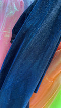 Shimmer Glitter Fabric - Navy Blue - Luxury Sparkle Stretch Solid Fabric Sold By Yard