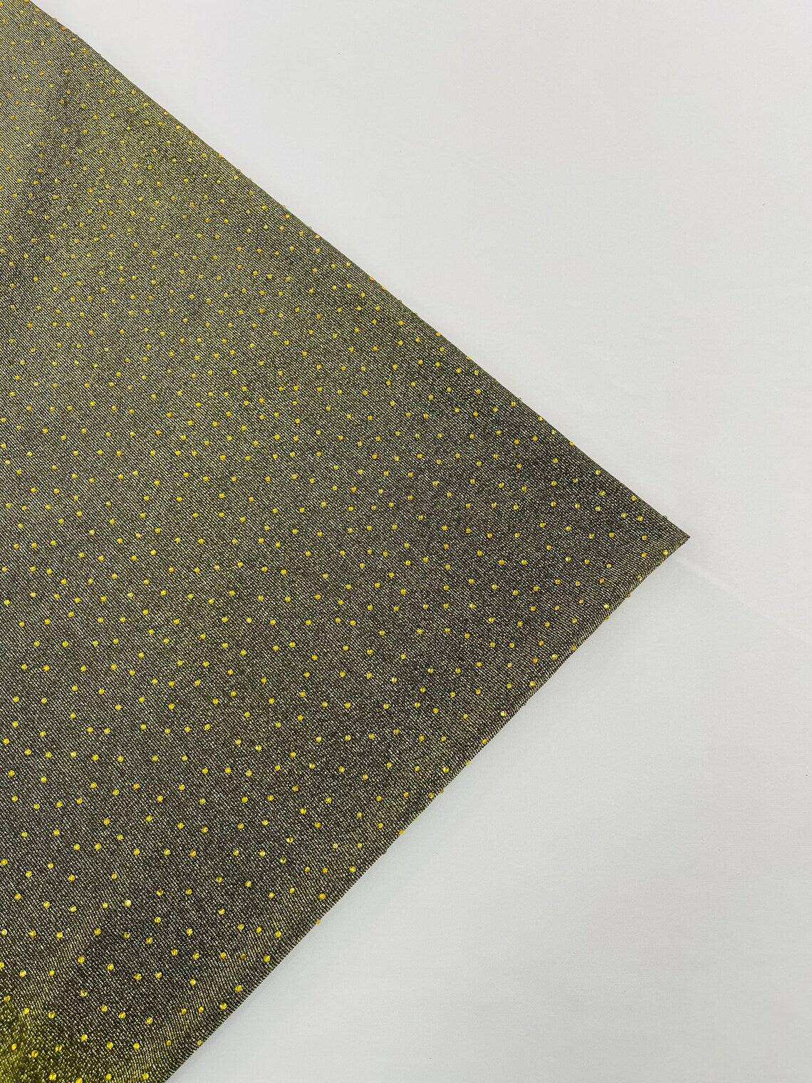 Shimmer Glitter Rhinestone Fabric - Gold / Black - Rhinestone Shiny Sparkle Stretch Glitter Fabric By Yard