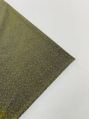 Shimmer Glitter Rhinestone Fabric - Gold / Black - Rhinestone Shiny Sparkle Stretch Glitter Fabric By Yard