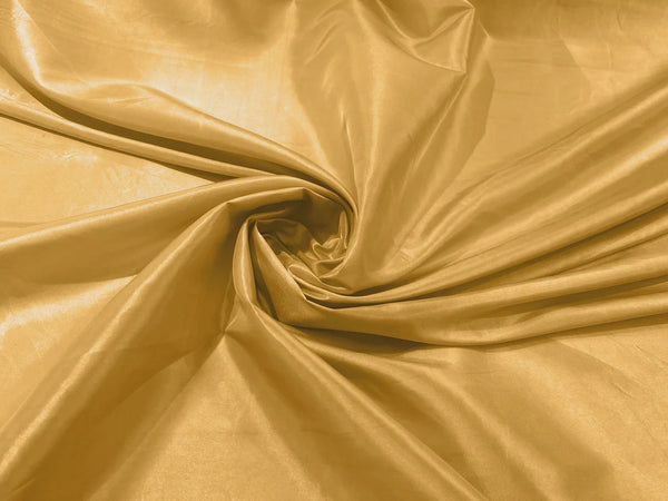 58" Solid Taffeta Fabric - Gold - Solid Taffeta Fabric for Fashion / Crafts Sold by Yard