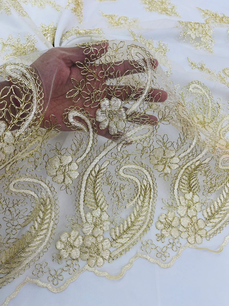 Ivory Corded Lace Trim - Wyoming