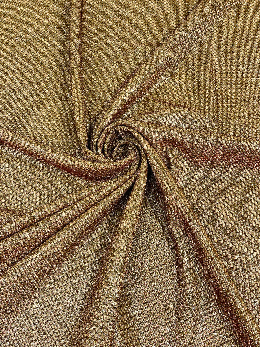 Diamond Shimmer Glitter Fabric - Gold / Red - Sparkle Stretch Luxury Shiny Fabric By Yard