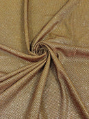 Diamond Shimmer Glitter Fabric - Gold / Red - Sparkle Stretch Luxury Shiny Fabric By Yard